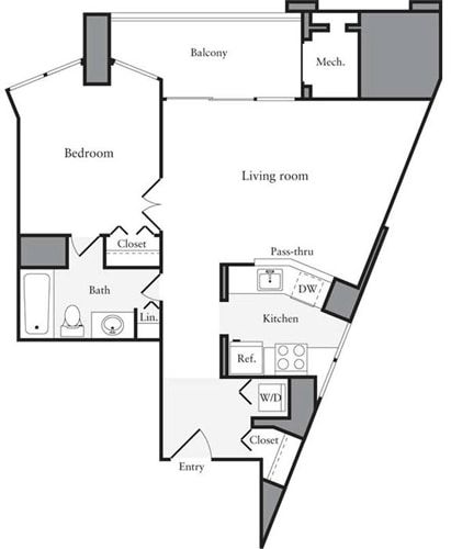 Floor Plan - 1 Bedroom A