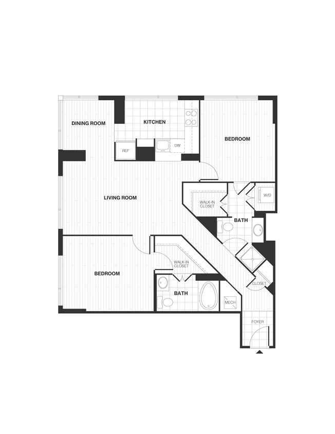 Floor Plan - 2 Bed/2 Bath