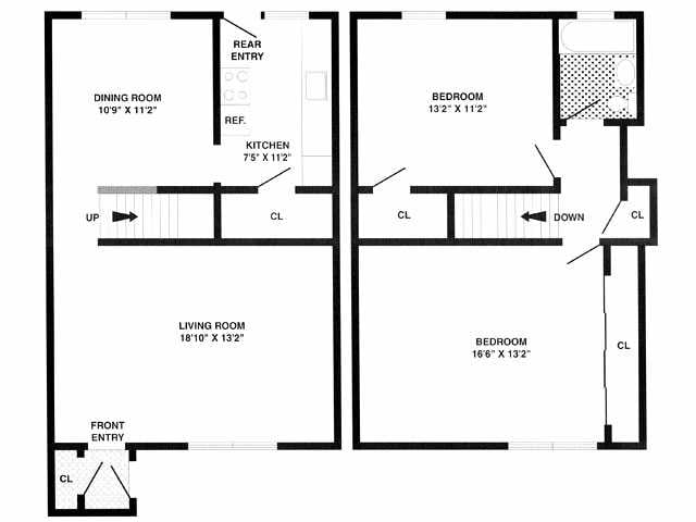 2BR/1BA - Townhome - 2 Bedroom/1 Bath - Townhome