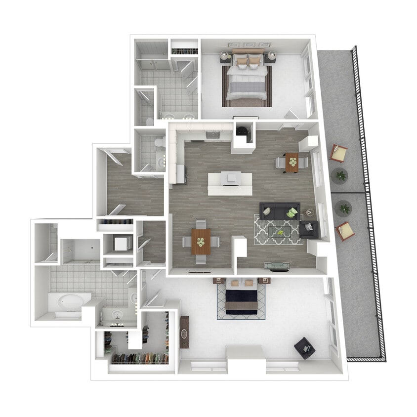 Back Bay Suite (2x2) - 3D Furnished - Back Bay Suite