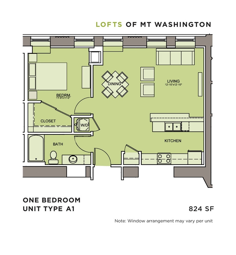 Floor Plan - One Bedroom