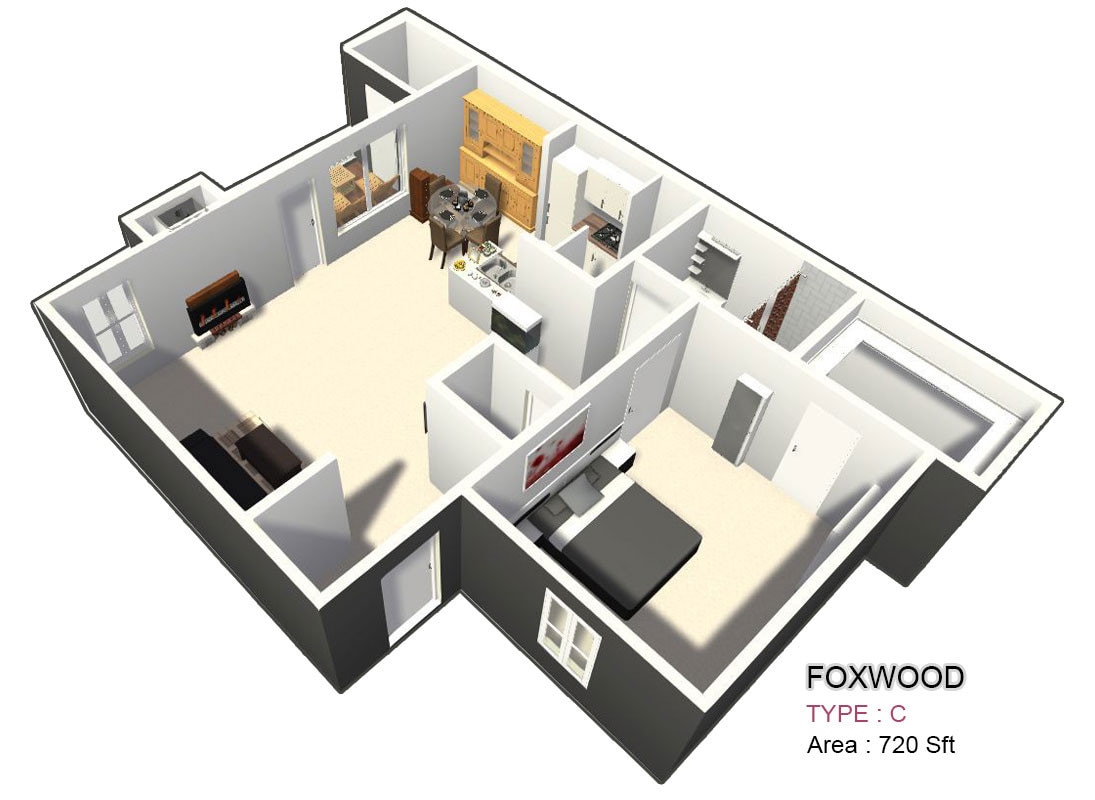 One Bed / One Bath - One Bed / One Bath