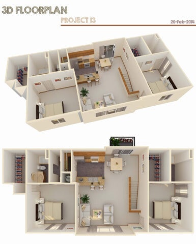 Floor Plan - 2 Bed 2 Bath w/ Attached Garage