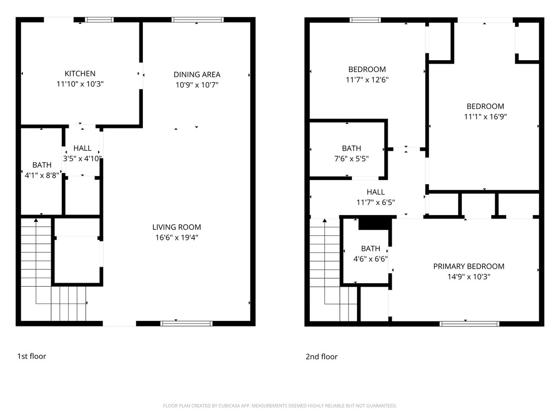 Floor Plan - 3 Bedroom / 2 Bathroom Townhome