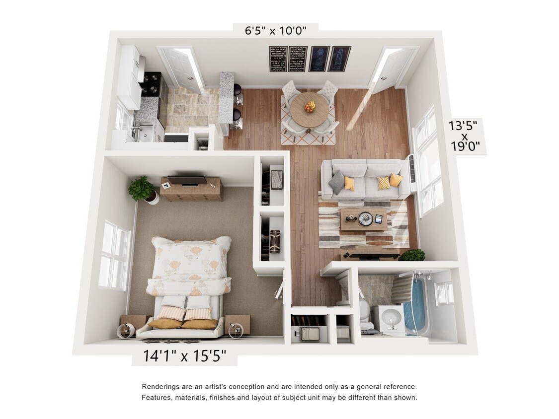 Floor Plan - ONE BEDROOM