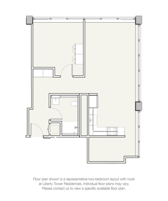 Floor Plan - Two Bedroom Nook