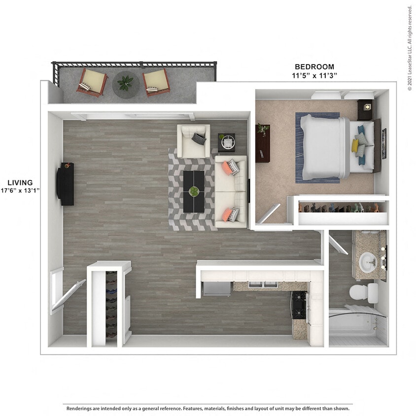 Floor Plan - OneBedroom-PlanP2