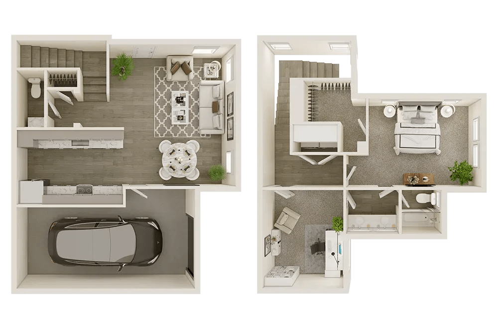 Floor Plan - 1 Bedroom with Den