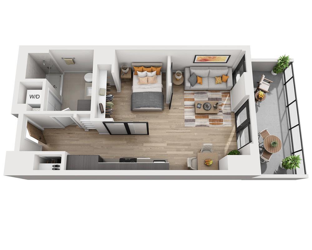Floor Plan - One Bedroom A1N