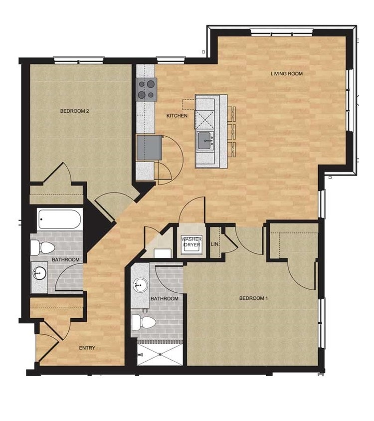 Floor Plan - Type C - Two Bedroom