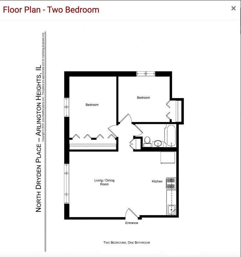 Floor Plan - Two Bedroom