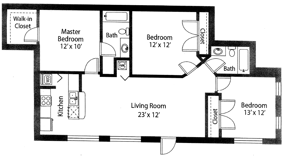 GrandCay2_3Bed_2Bath_1115 Sq Ft - C3_GrandCay2 - Three Bedroom, Two Bathroom