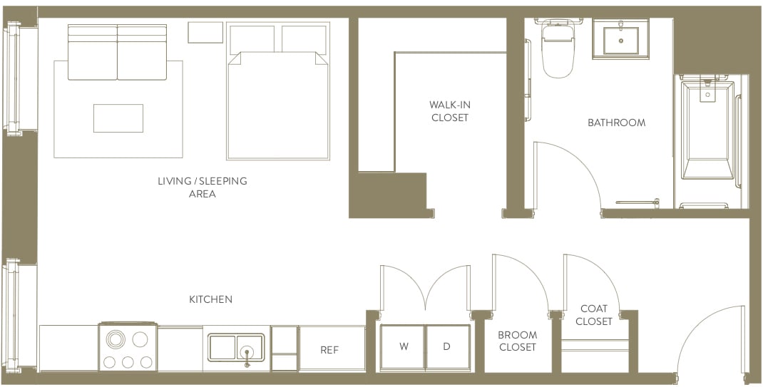 Floor Plan - Studio A ADA