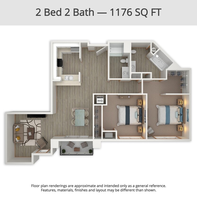 Floor Plan - 2 Bed 2 Bath (B9)
