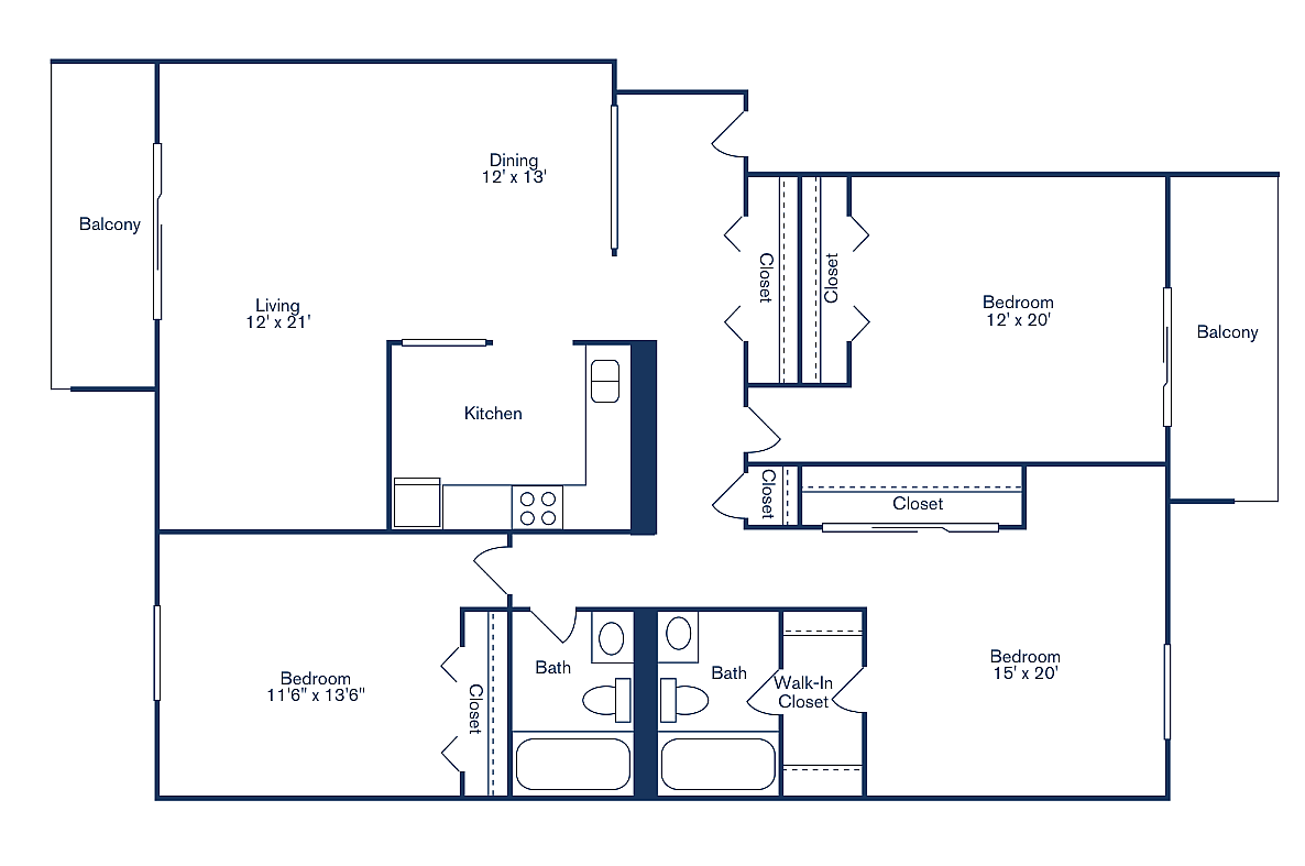 3x2 Renovated - 3 Bedroom, 2 Bath - Standard