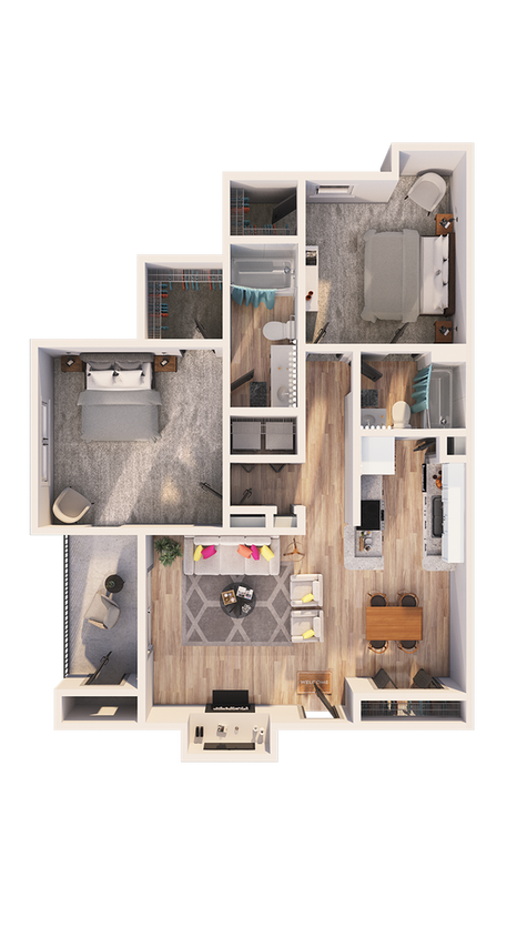Ridge at Roper Mountain - B2AR1 Floor Plan - B2A