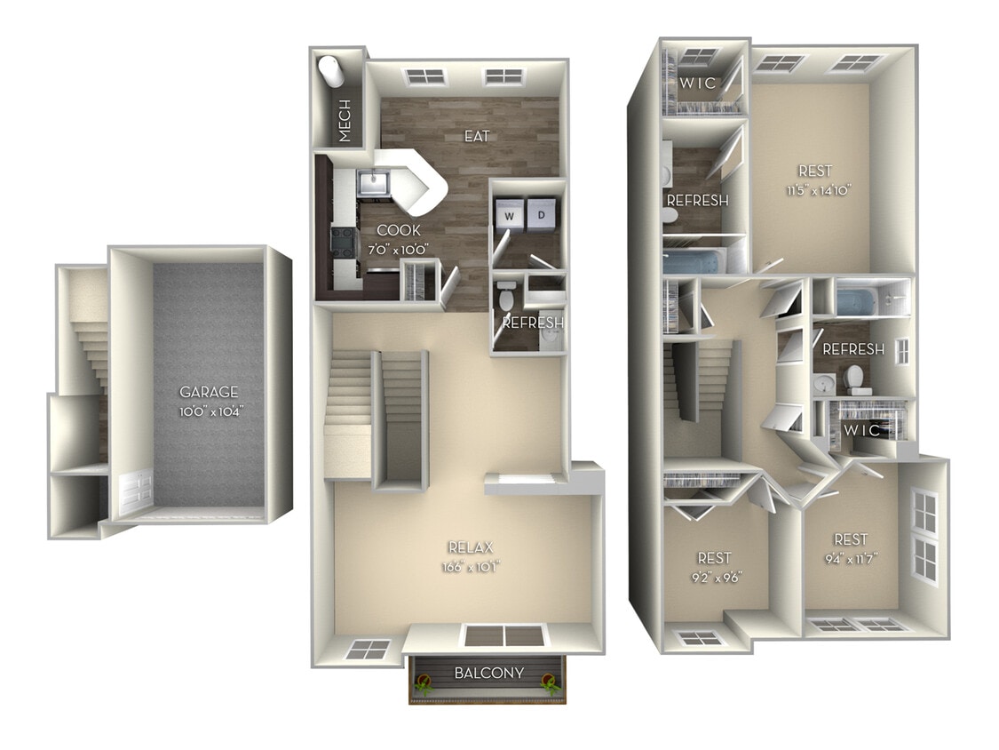 Floor Plan - The Spruce Town Home