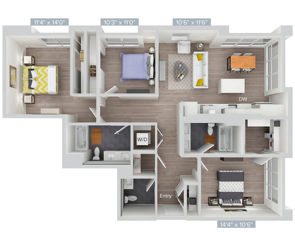 Floor Plan - C3S-1445SF