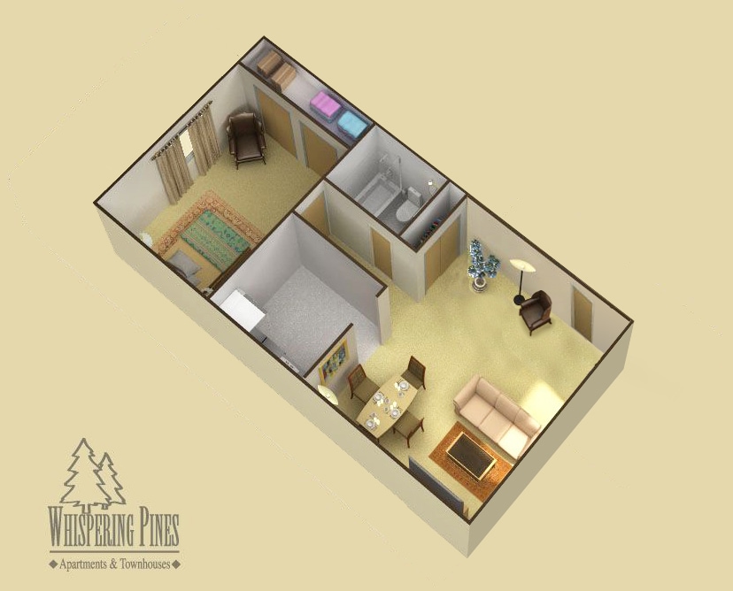 Floor Plan - 1 Bedroom (Section B)