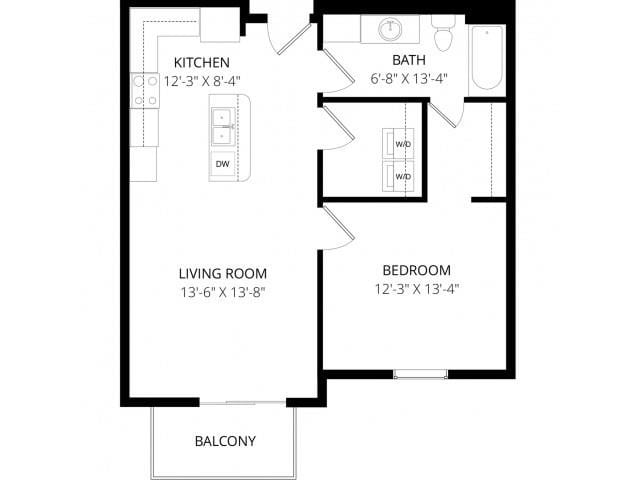 Floor Plan - B 1x1