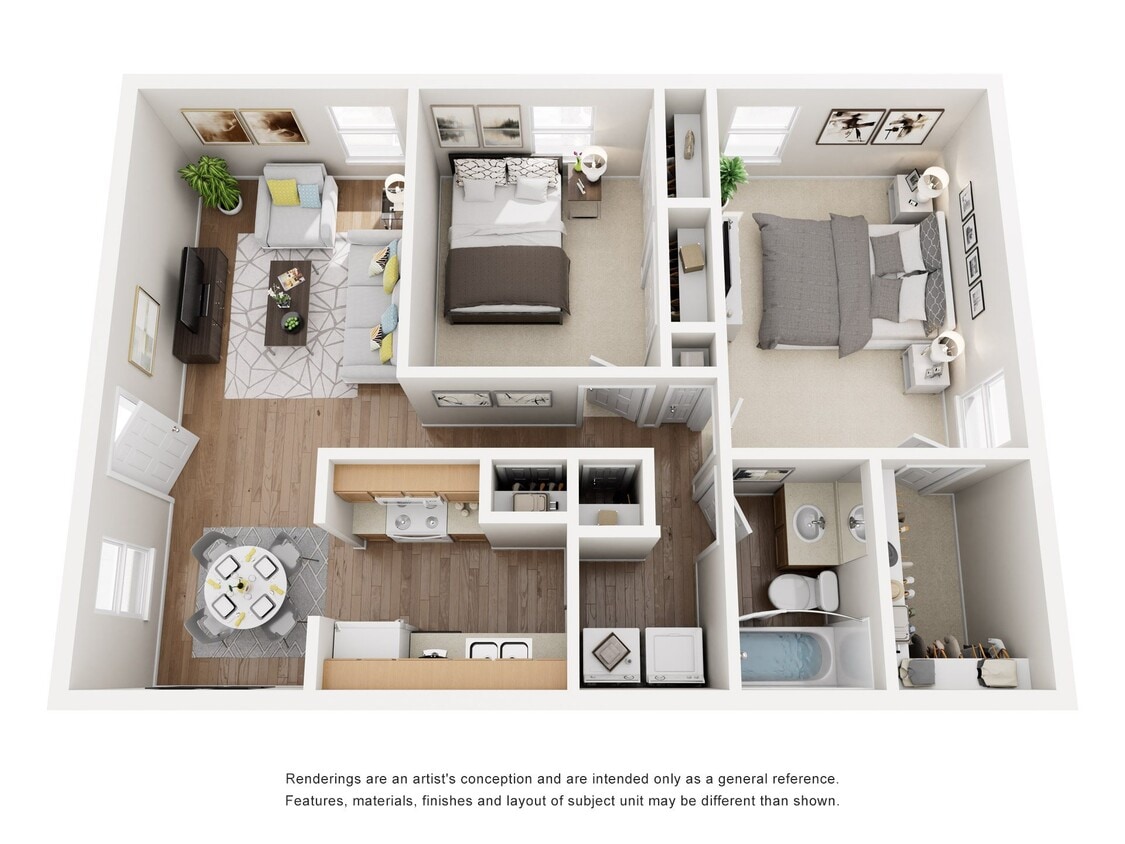 Floor Plan - Two Bedroom One Bath