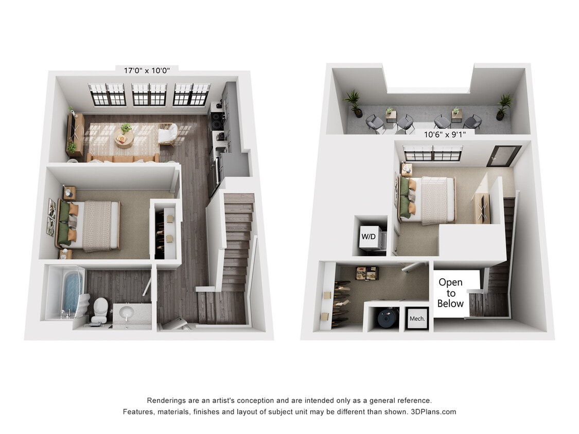 Studio w/ Loft | 949 sqft - Studio w/ Loft | 949 sqft