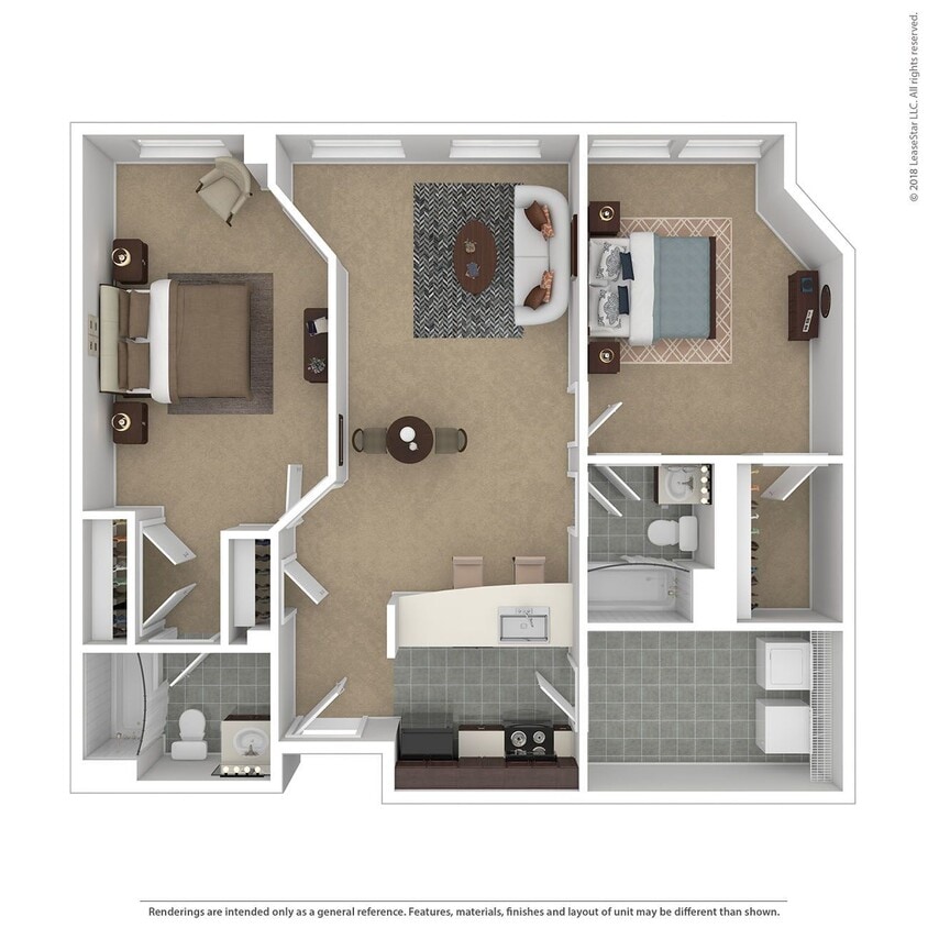 Floor Plan - Two Bedroom plus Den