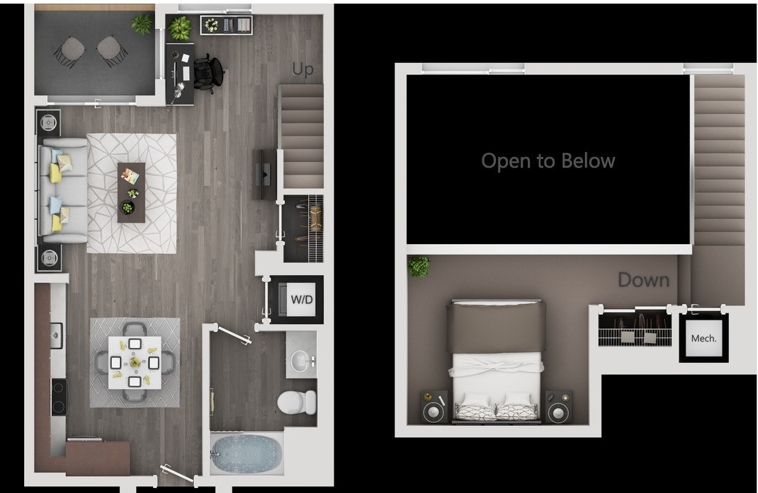 Floor Plan - Studio w/ Loft