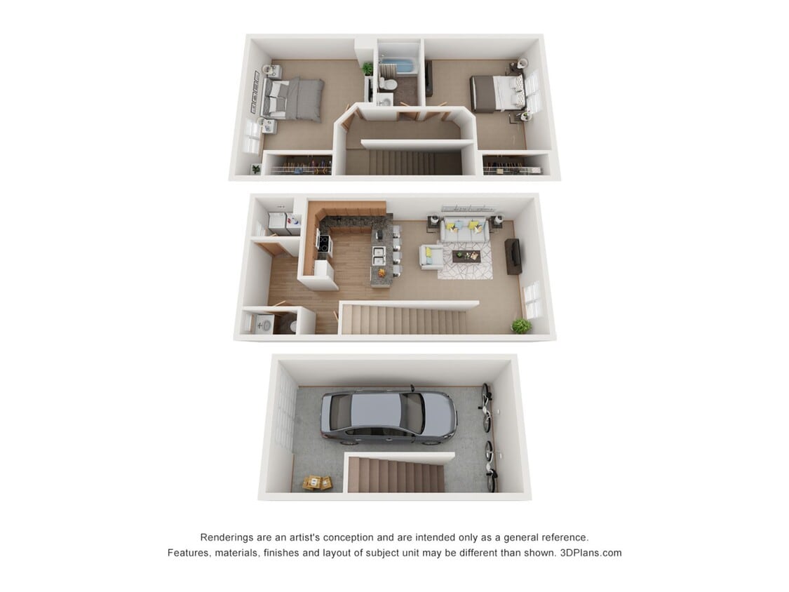 Floor Plan - 2x1.5TH_Garage, Deck