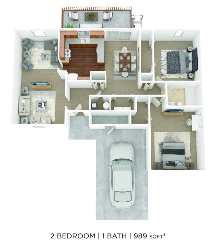 2 Bed 1 Bath - 2 Bed 1 Bath