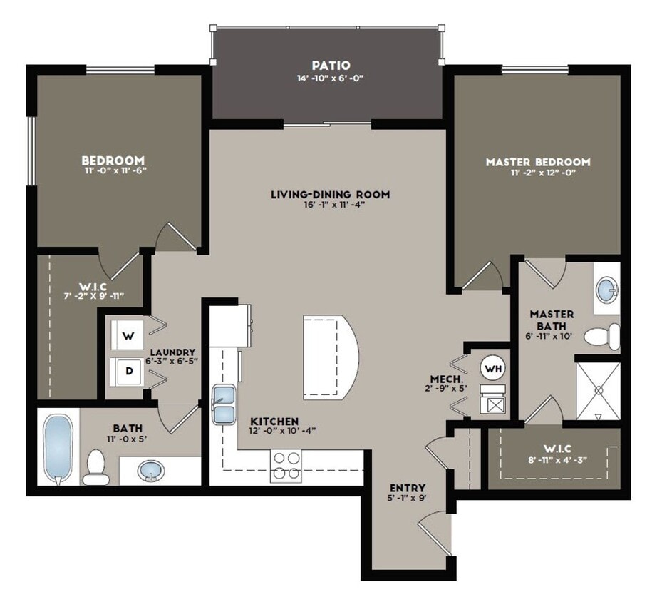 Floor Plan - The Sierra With Detached Garage