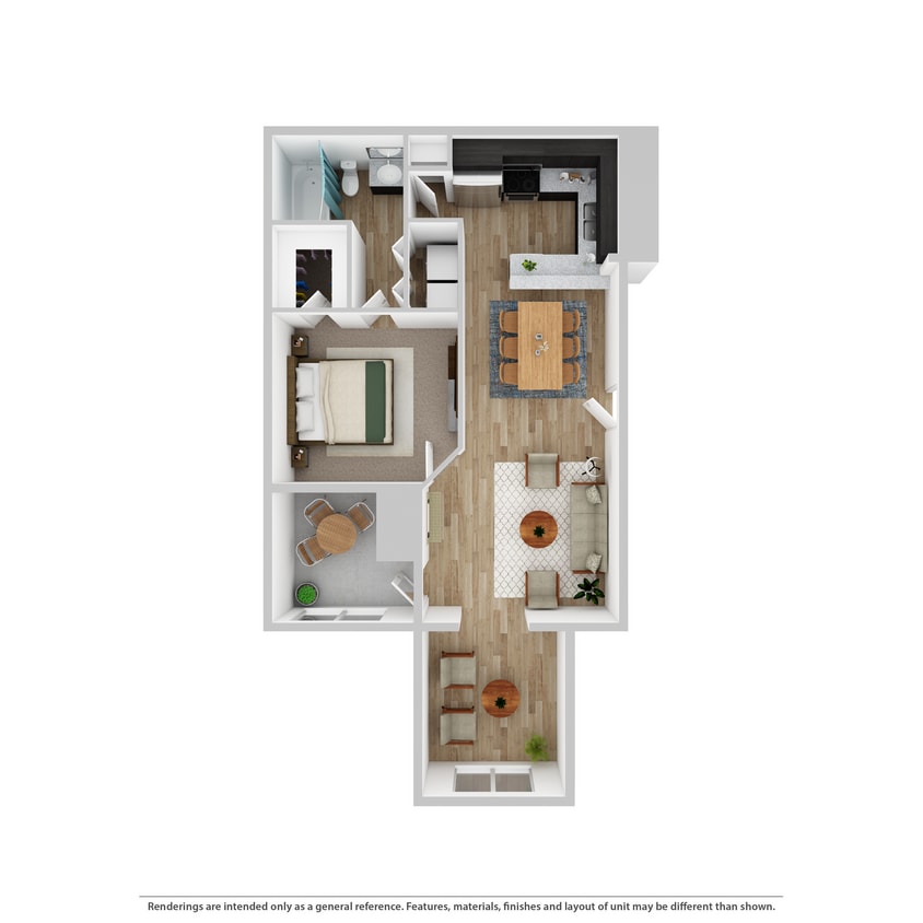 Floor Plan - 1x1 Extra Large