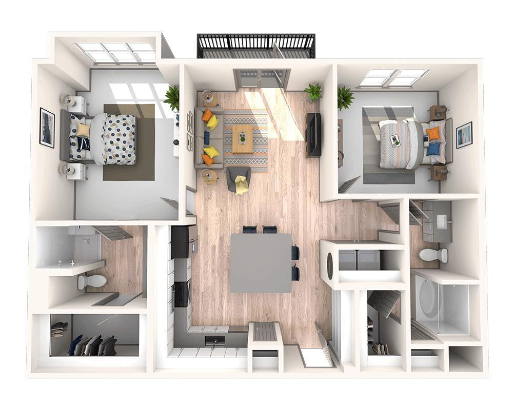 Floor Plan - Two Bedroom B2C