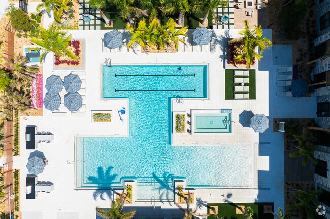 Pool Area - The Concord Luxury Apartments