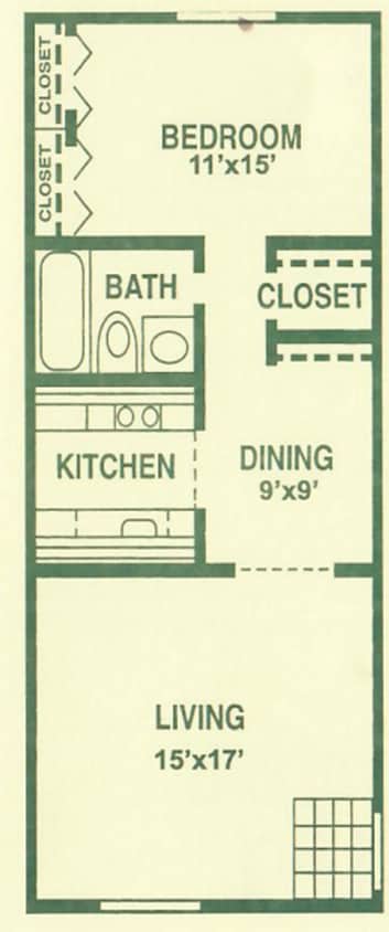 Floor Plan - 1/1.00 - [674 sf]