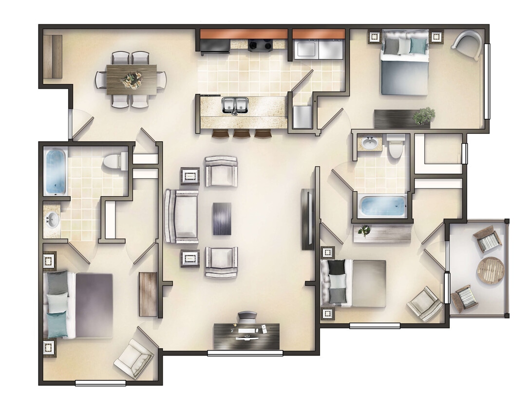 Floor Plan - The Dartmouth w/Sunroom