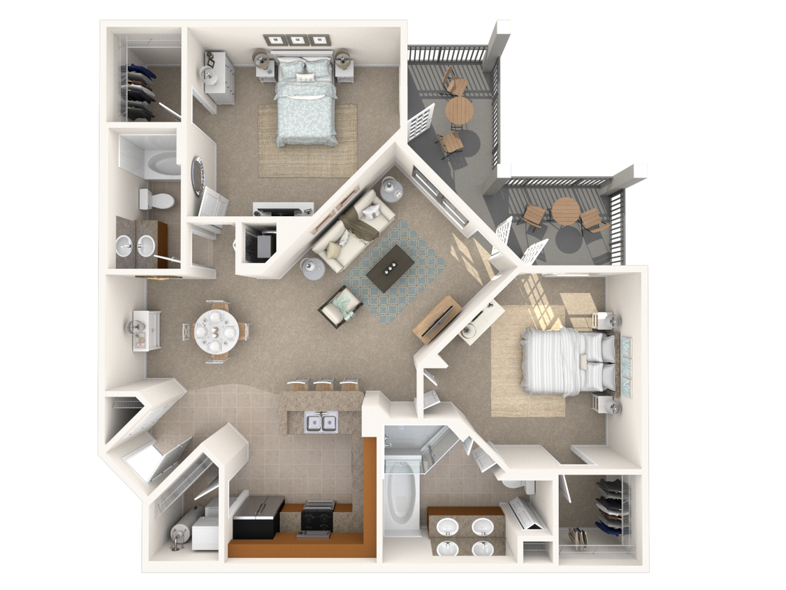 Sanibel floor plan Aqua at Millenia - Sanibel