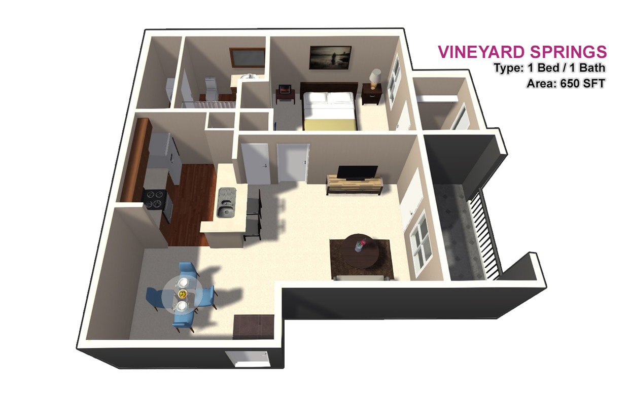 1 BED / 1 BATH - 1 BED / 1 BATH