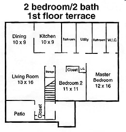 2BR/2BA - 2x2 1300