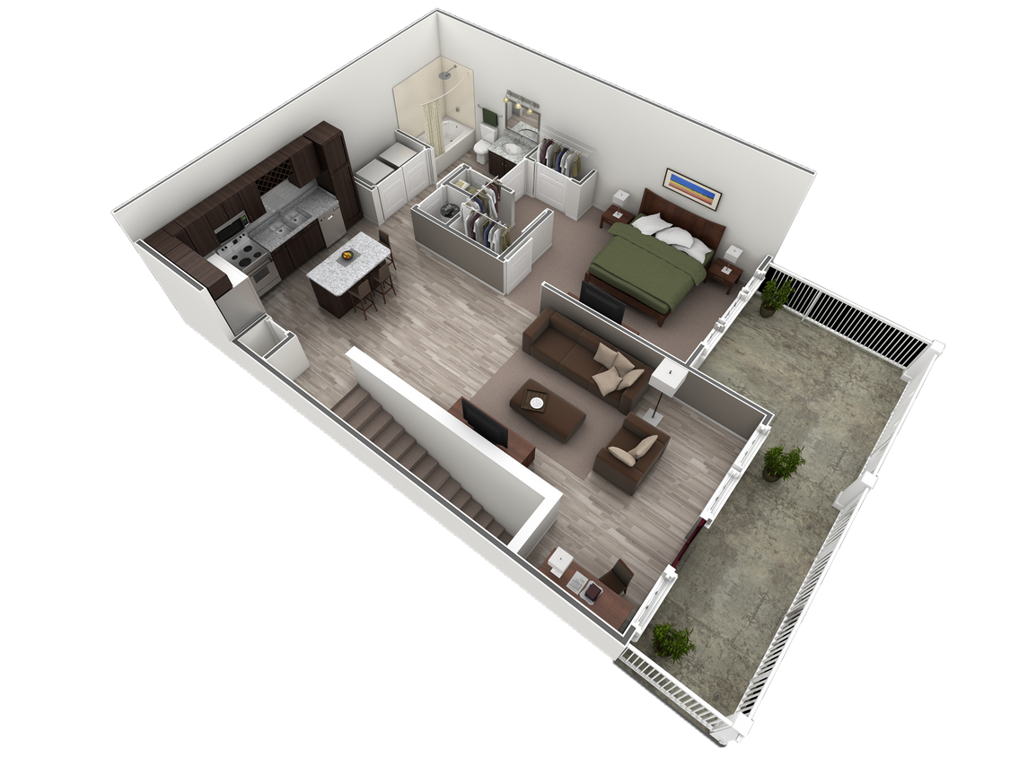Floor Plan - 1 BR Designer Overlook