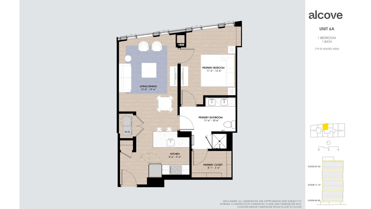 Floor Plan - Alcove One Bedroom 06