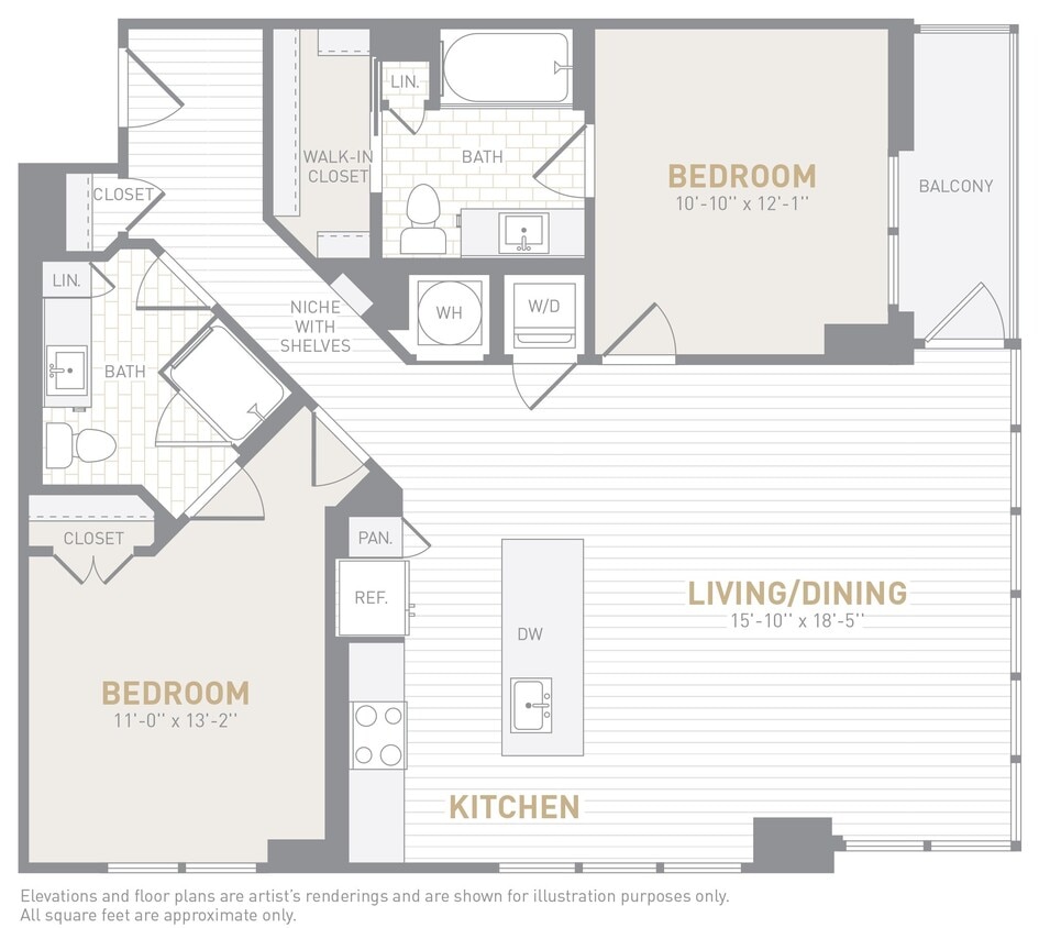 Floor Plan - 2 Bed 2 Bath-C03
