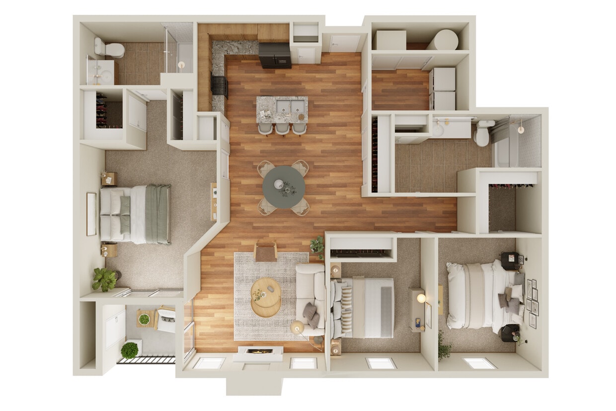 Floor Plan - 3Bdrm - 1115 Building (A)