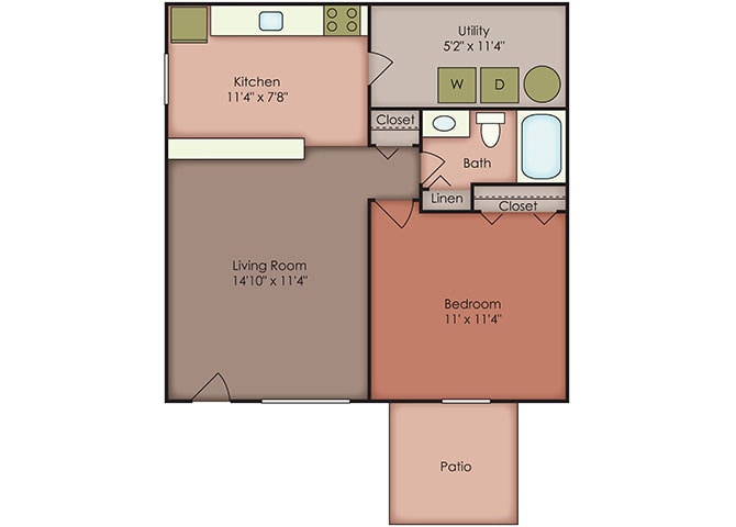 Floor Plan - 1 Bedroom
