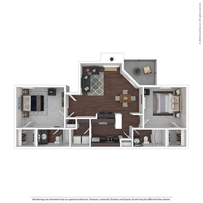 Floor Plan - 2 Bed / 2 Bath (Income Guideline Applies)