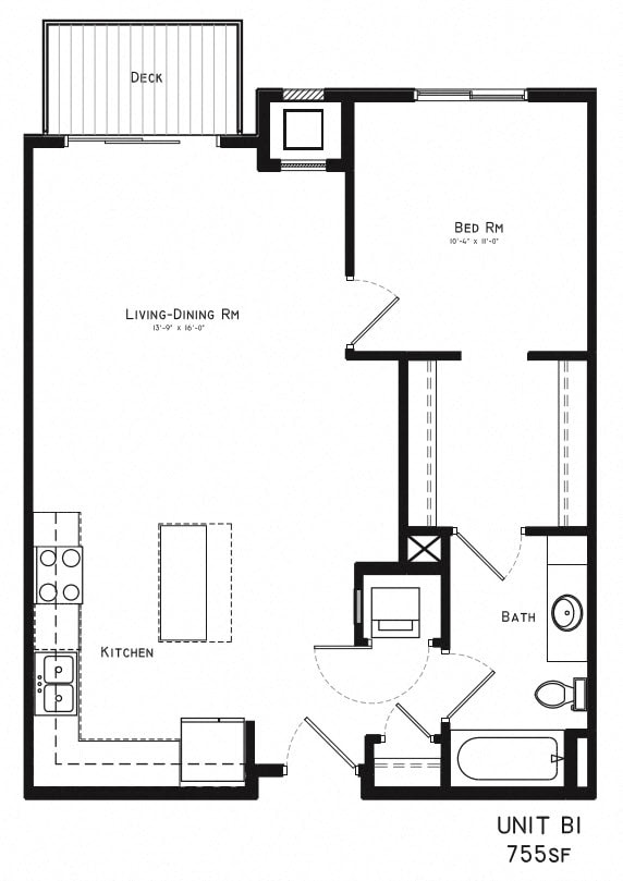 Floor Plan - One Bedroom