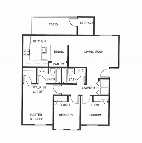 Floor Plan - 3x2 A
