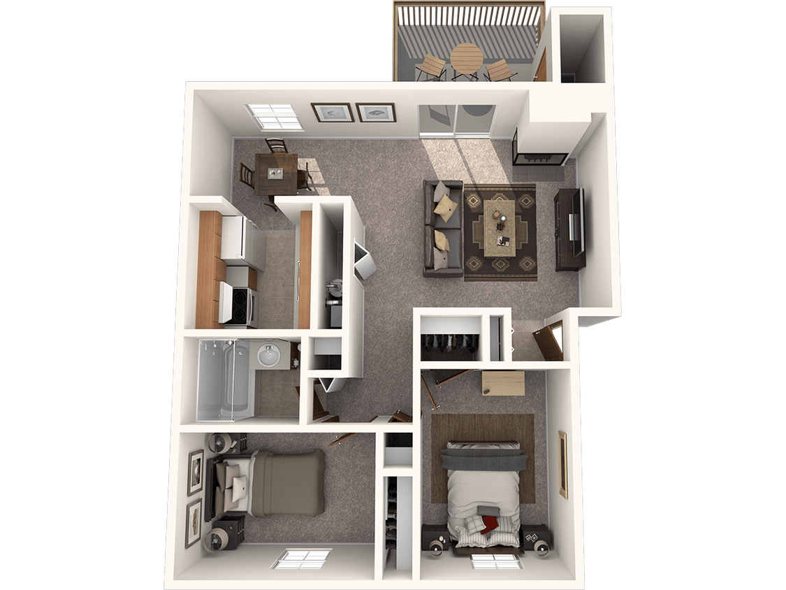 Floor Plan - Two Bedroom Apartment