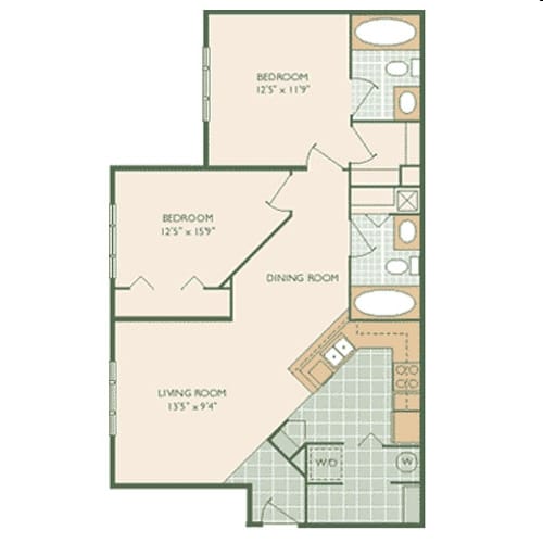 2BR/2BA - 2 Bed/2 Bath