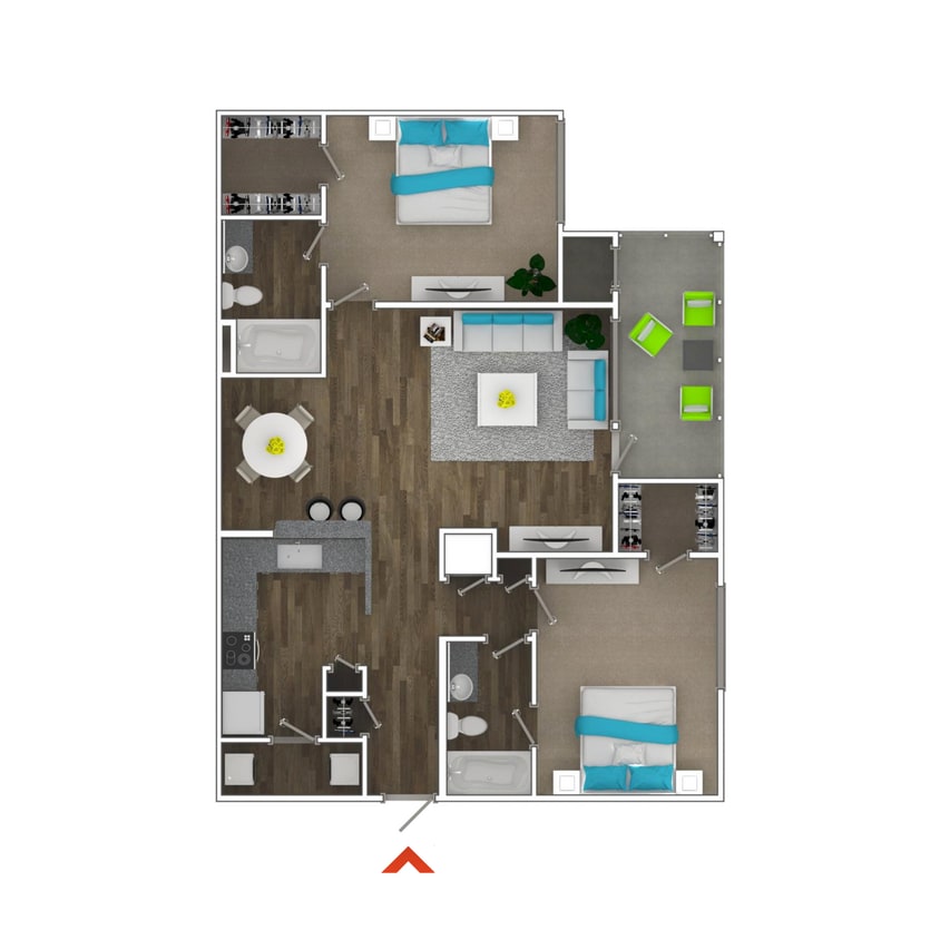 2 Bedroom C - 2 Bedroom C